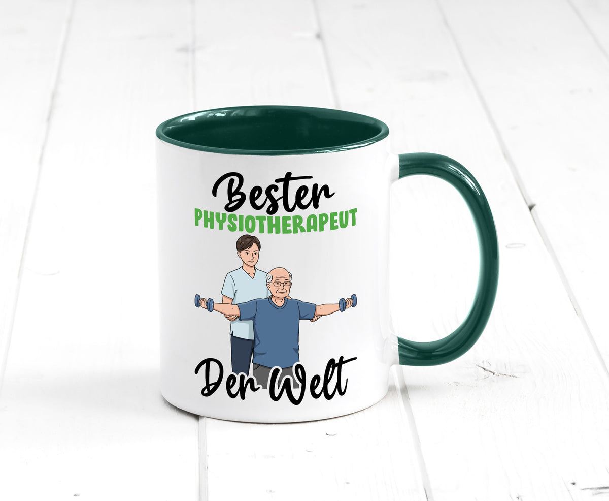 Bester Physiotherapeut v3 Geschenk Humor Geschenkidee lustiger Spruch Tasse