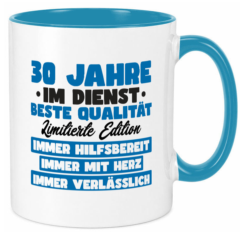 30 Jahre im Dienst | Jubiläum Arbeit v7 lustig Kollegen Büro Geschenk Tasse