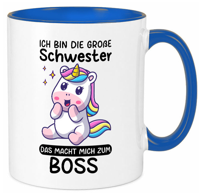 Große schwester macht mich zum Boss | Einhorn Geschwister lustiger Spruch