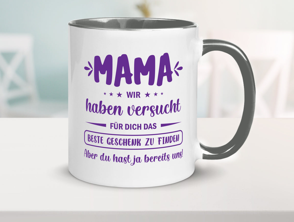 Perfekte geschenk | du hast ja bereits uns Muttertag lustiger Spruch Familie Tasse