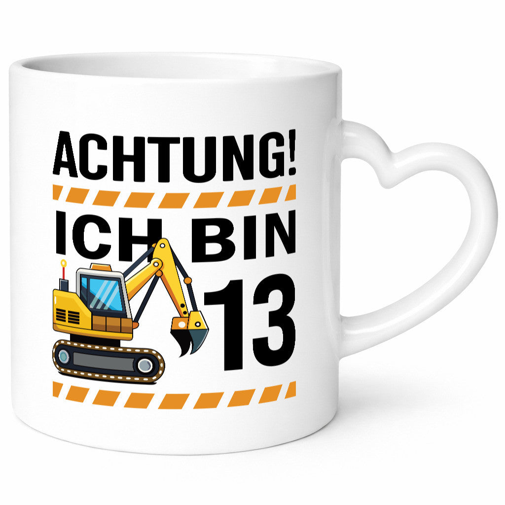 13 Geburtstag Ich bin | Bagger Junge Humor Geschenkidee Tasse