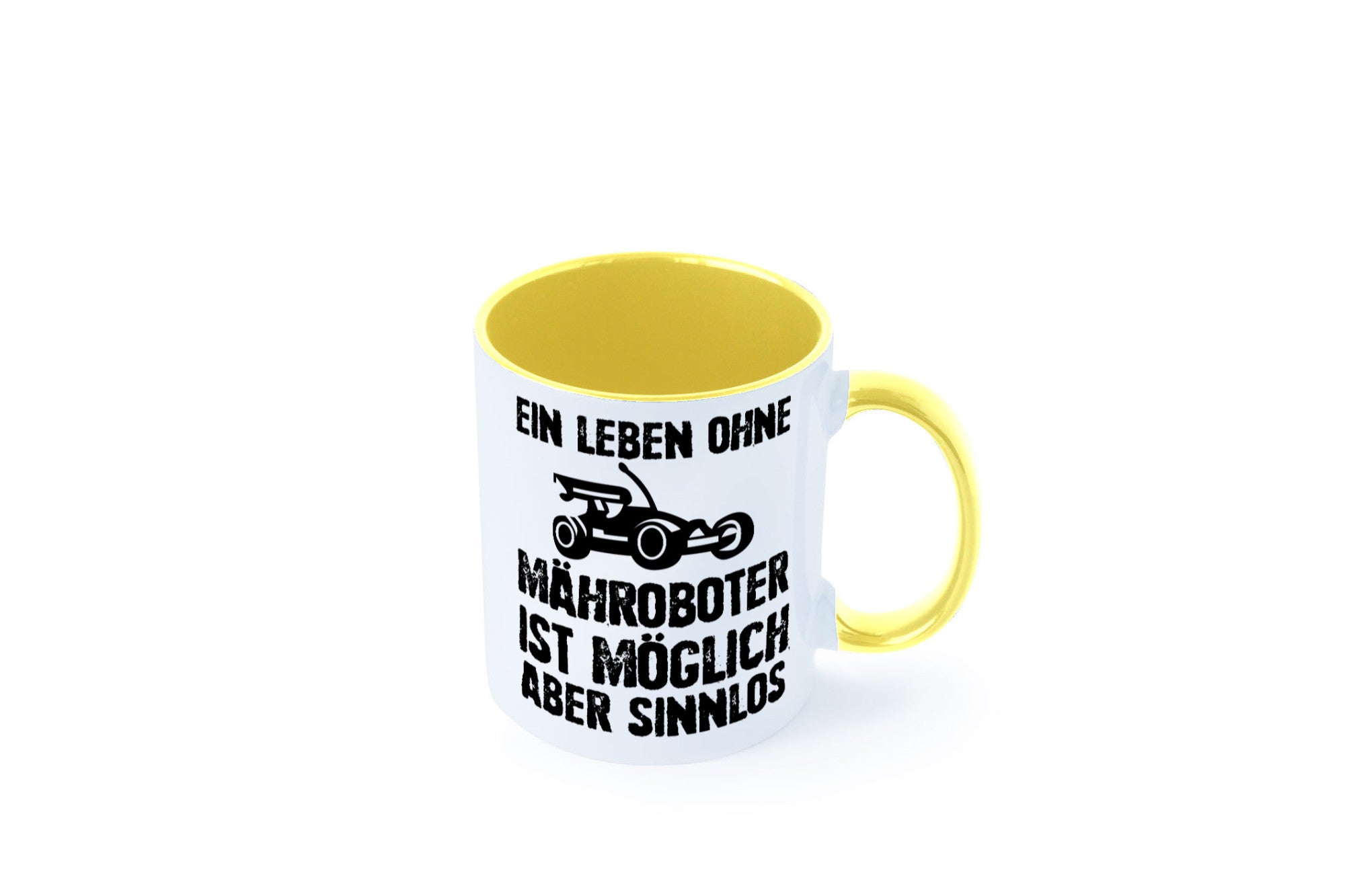 Leben oihne Mähroboter, möglich, aber sinnlos | Garten Geschenkidee Humor Tasse