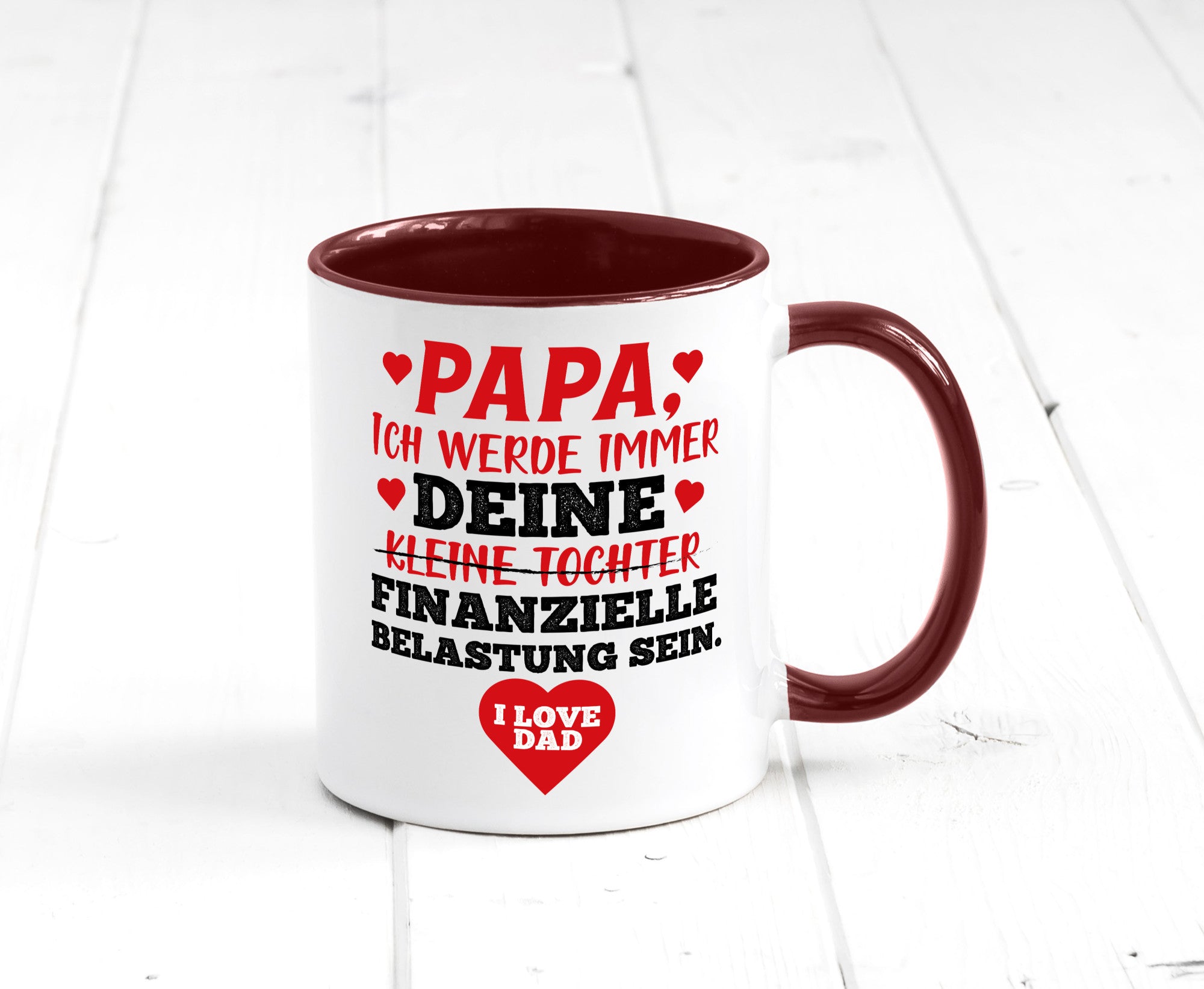 Finanzielle Belastung lustiger Spruch Geschenk Humor Geschenkidee Tasse