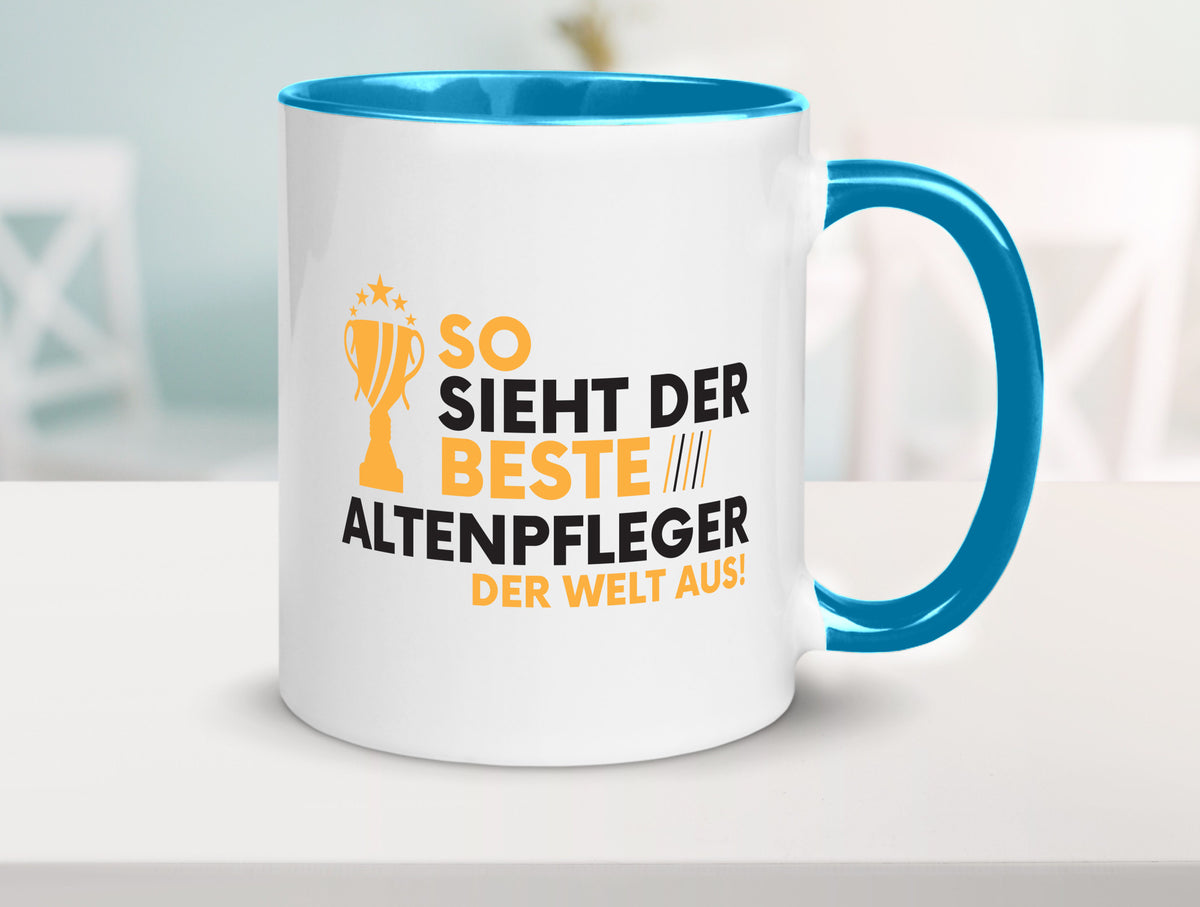 Der Weltbeste Altenpfleger | Pflegepersonal Altenheim lustig Humor Geschenkidee Tasse