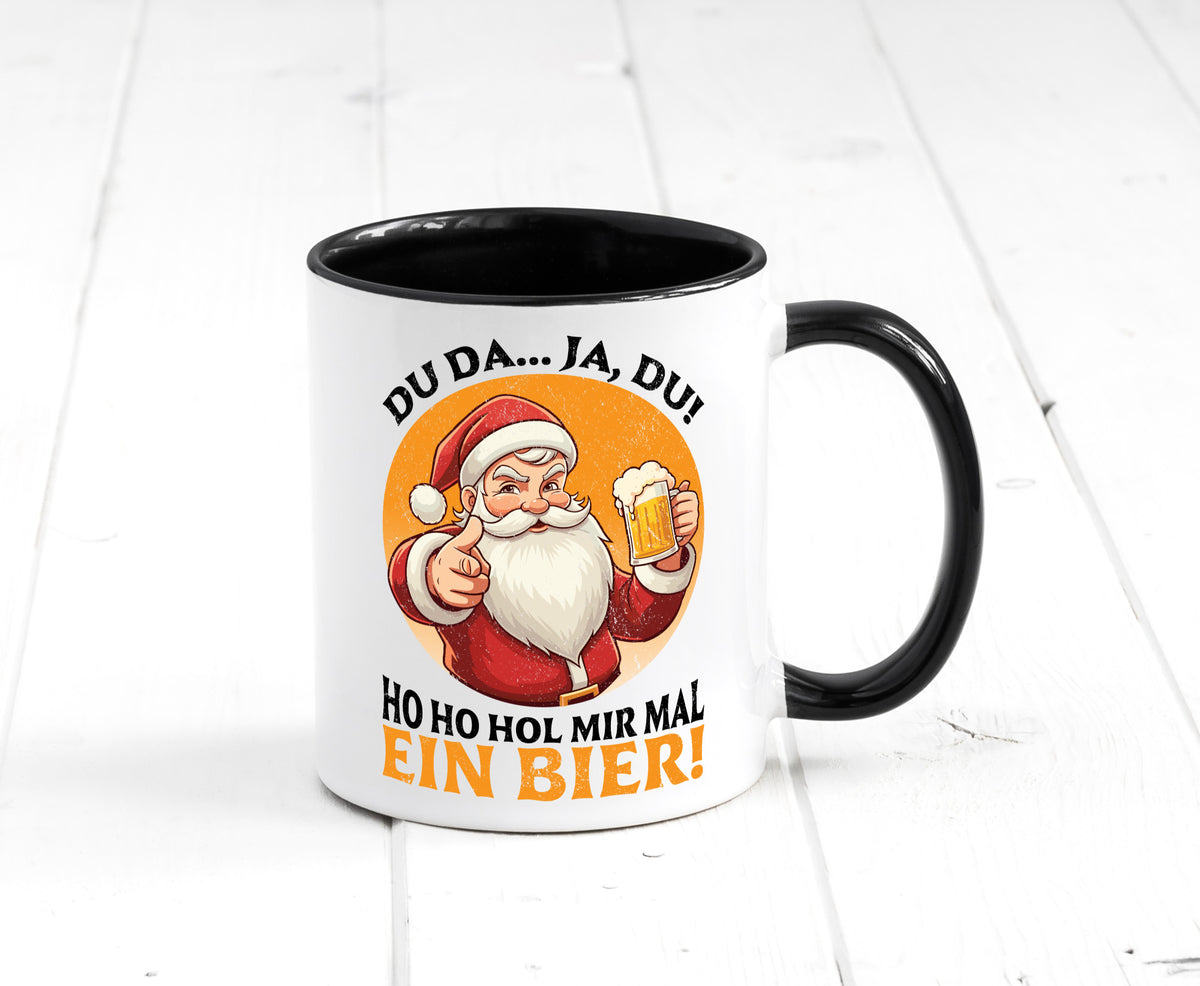 Hol mir mal ein Bier | Ugly Christmas Santa lustig Humor Geschenkidee Geschenk Tasse