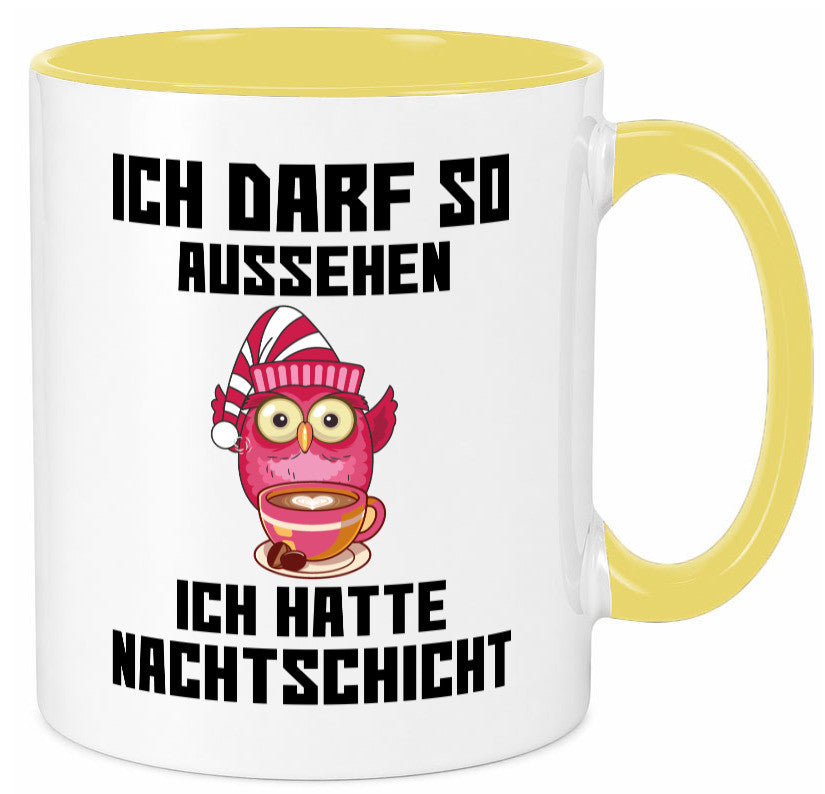 Nachtschicht Eule | Spruch Arbeit müde Nachtjob Geschenkidee Kollegen Büro Tasse