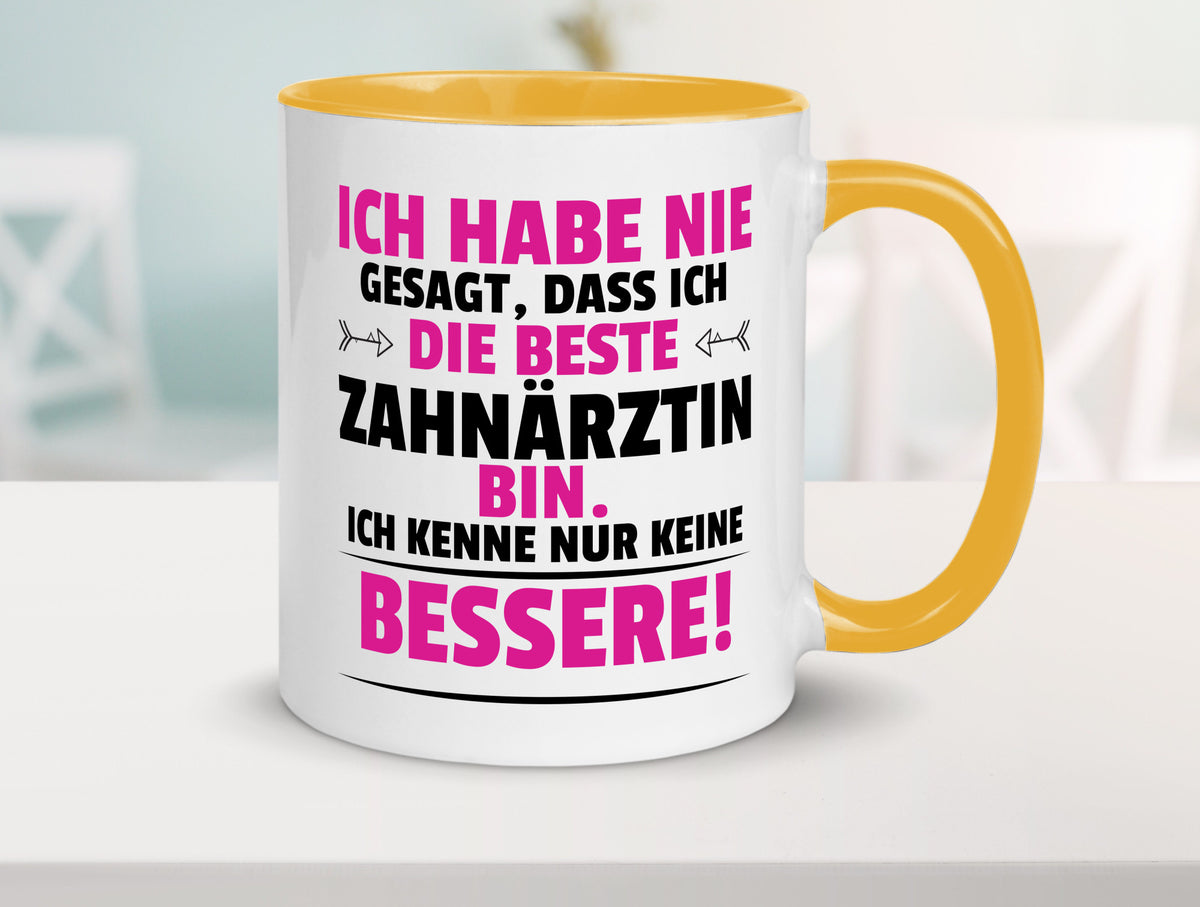 Die Beste Zahnärztin | Zahnmedizin Beruf lustig Arbeit Kollegen Büro Geschenk Tasse