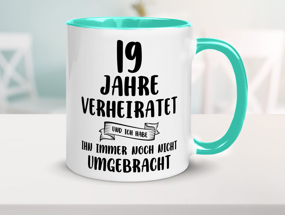19 Jahre Verheiratet, immer noch am Leben! lustig Humor Geschenkidee Geschenk Tasse
