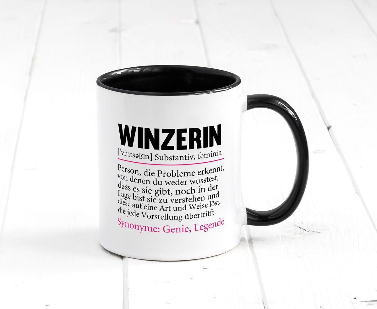 Winzerin | lustige Spruch Weinbauer Wein Beruf lustiger Geschenk Arbeit Tasse