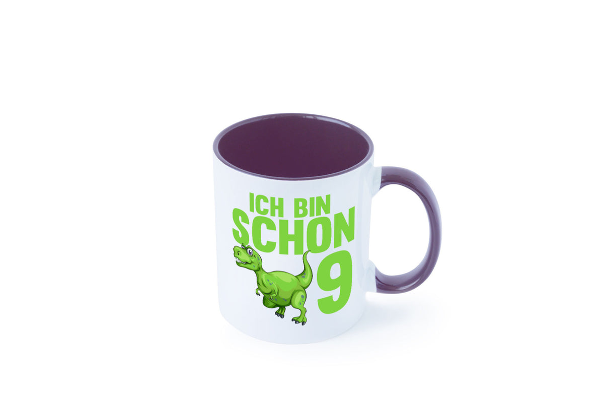 9. Geburtstag | 9 Jahre Dino Dinosaurier Geschenkidee Humor Tasse