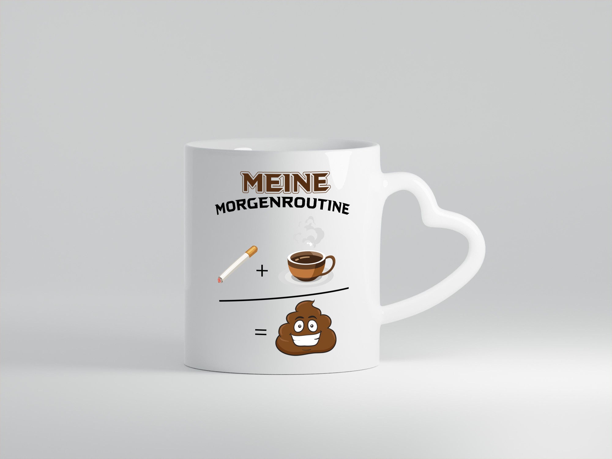Meine Morgenroutine Geschenkidee Humor Tasse