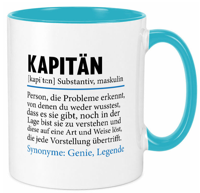 Kapitän | Spruch lustig Schiffskapitän Schiff Geschenk Humor Geschenkidee Tasse
