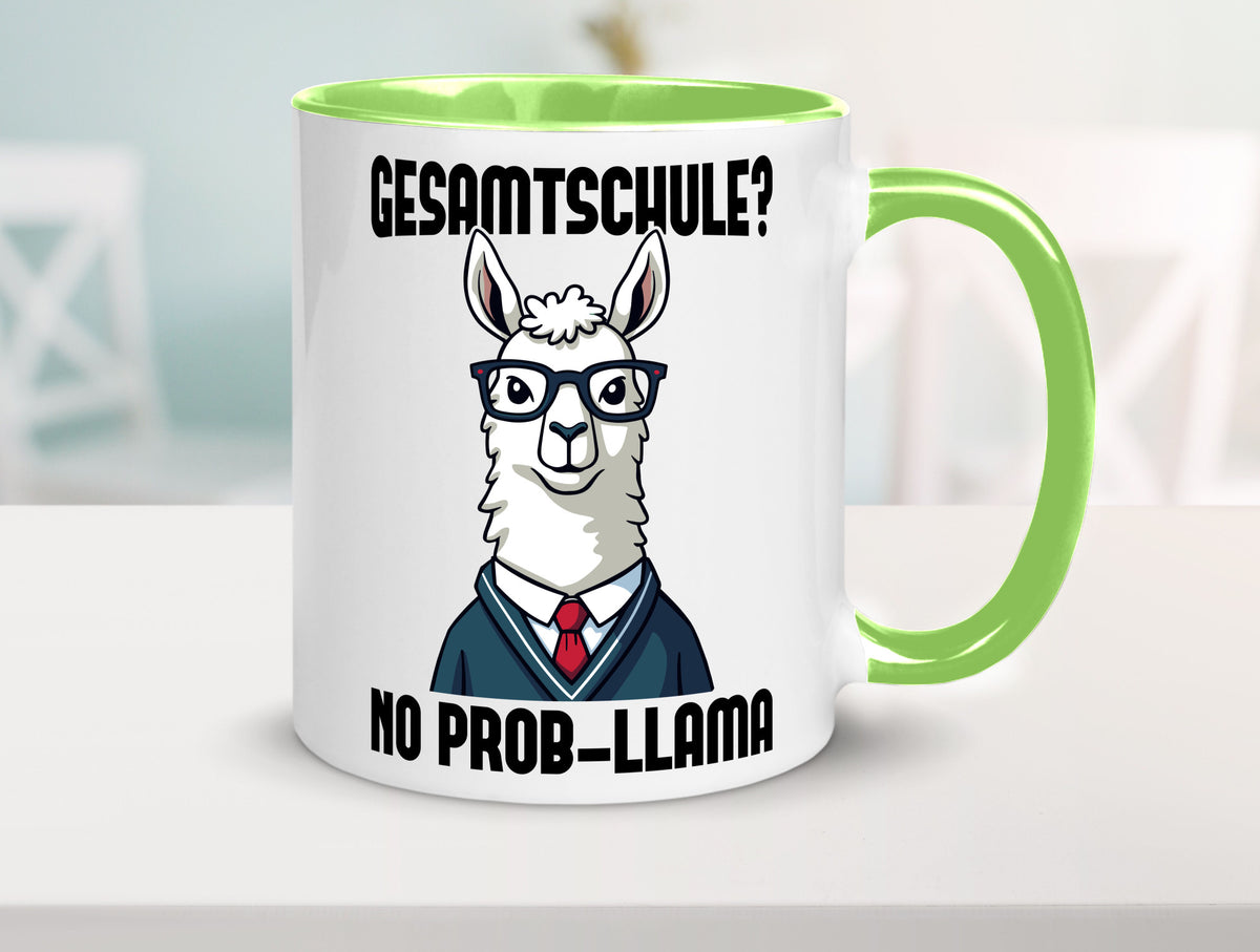 Gesammtschule | no prob-llama Einschuldung Humor Geschenkidee Tasse