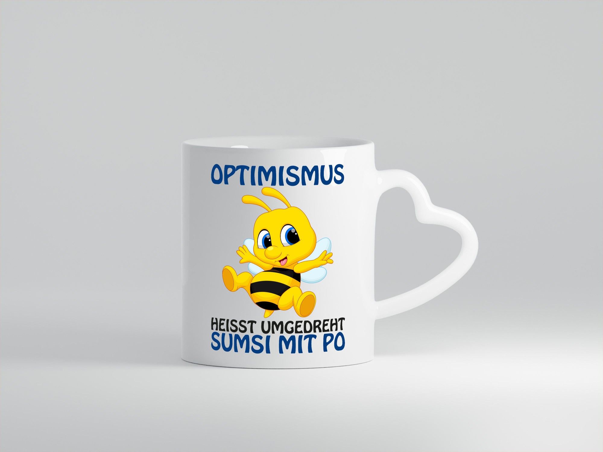 Optimismus Sumsi mit Po | lustige Biene Witz Comic v2 lustiger Spruch Geschenk