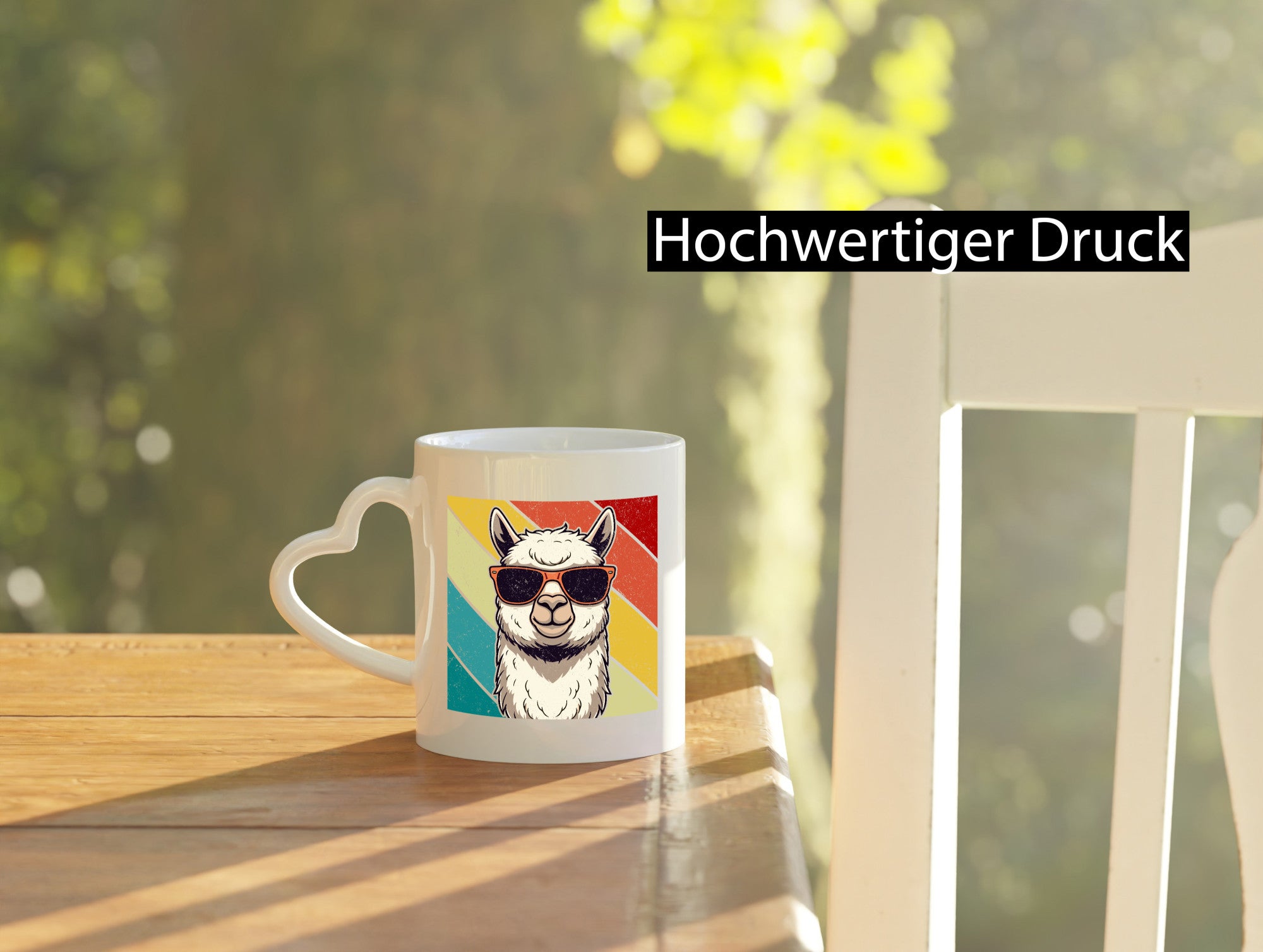 Lama | Retro Alpaka mit Sonnenbrille Geschenk Humor Geschenkidee lustiger