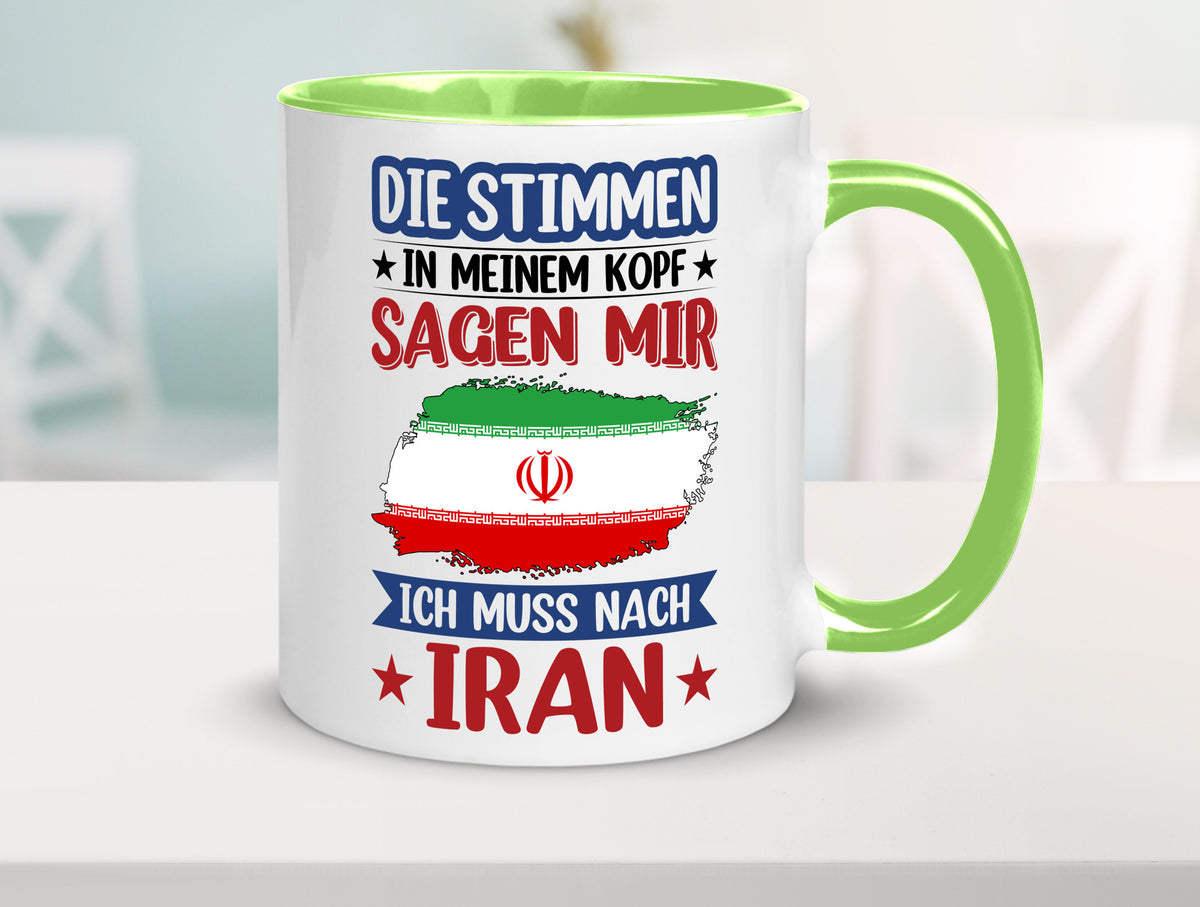 Iran | Urlaub Stimmen in meinem Kopf Traumland Humor Geschenkidee Tasse