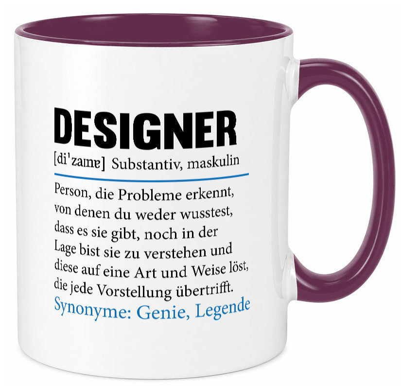 Designer Beruf | Gestalter Medien Schmuck Mode Geschenk Arbeit Kollegen Büro Tasse