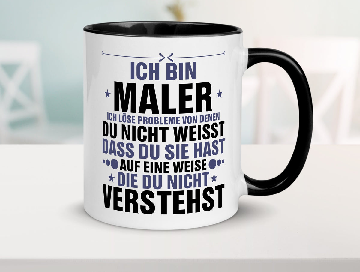 Löse Probleme: Maler | Malerei v2 lustig Humor Geschenkidee Geschenk Tasse