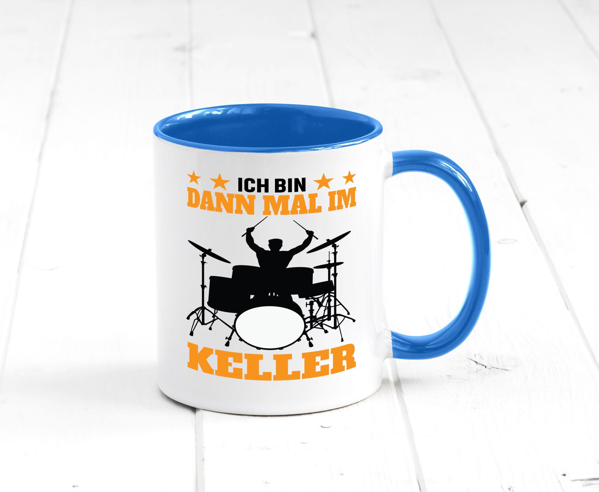 Ich bin dann mal im keller | Schlagzeug Musiker Musik lustig Humor Geschenkidee