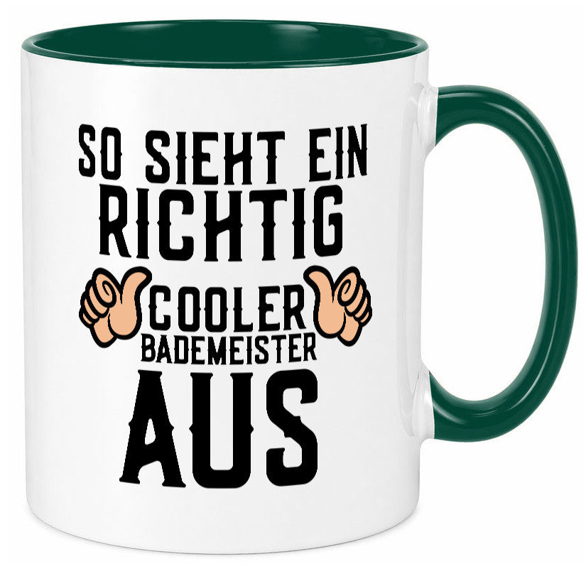 Richtig cooler Bademeister | Daumen hoch Schwimmbad lustig Humor Geschenkidee