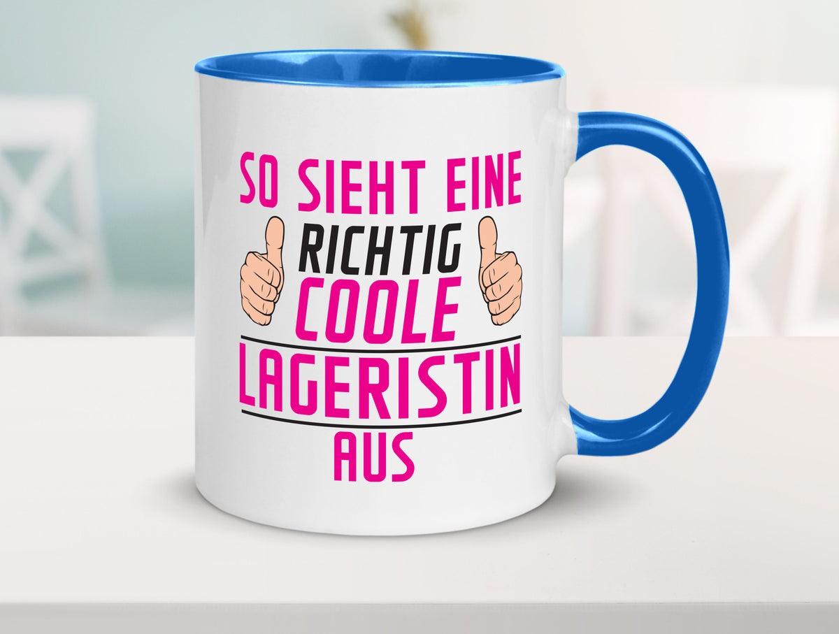 Richtig Coole Lageristin | Beruf Lager Arbeiterin Humor Arbeit Kollegen Büro Tasse