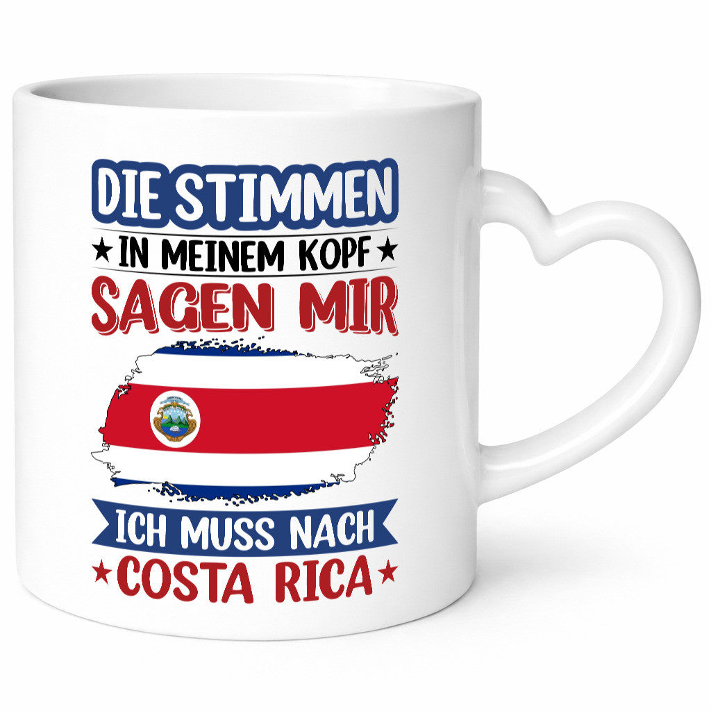 Costa Rica | Urlaub Stimmen in meinem Kopf Traumland Humor Geschenkidee Tasse