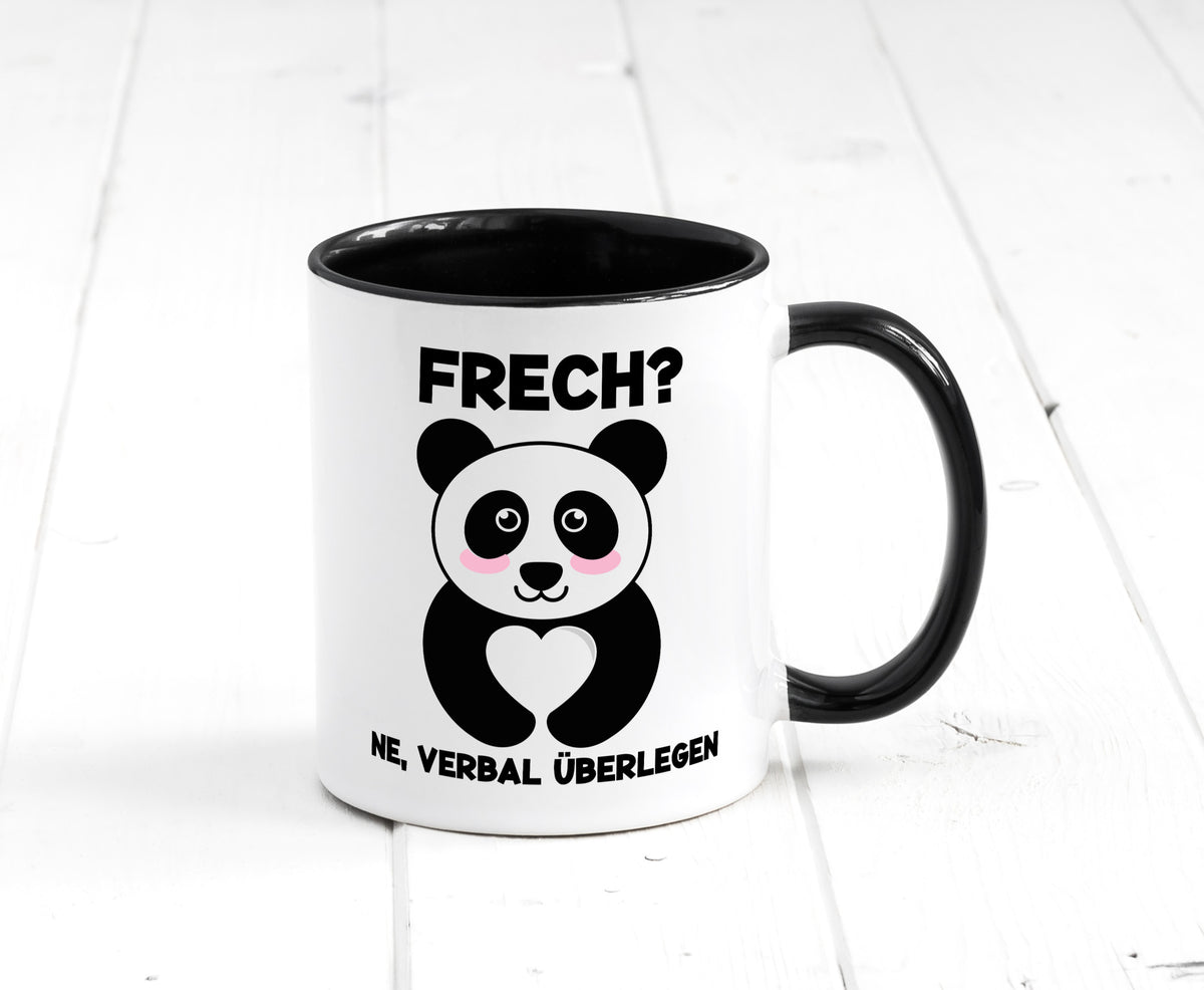 Frech | Verbal überlegen süßer Pandabär kecker Spruch lustiger Geschenk Humor Tasse