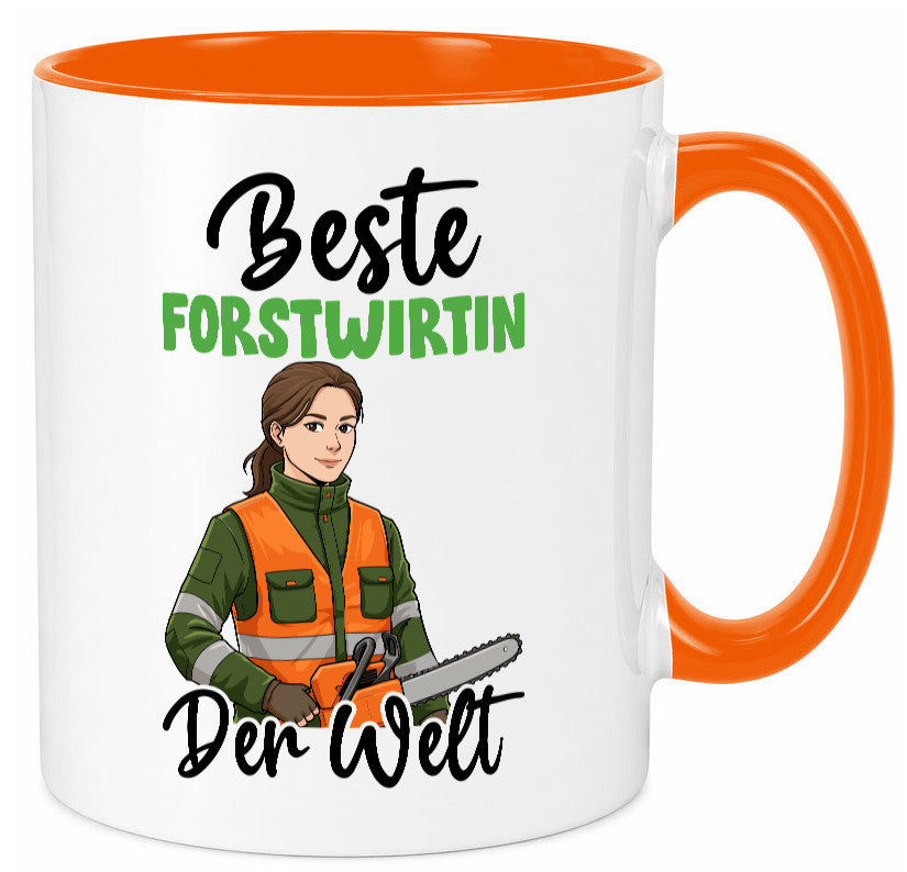Beste Forstwirtin | Forst Wirtin v2 lustig Humor Geschenkidee Geschenk Tasse