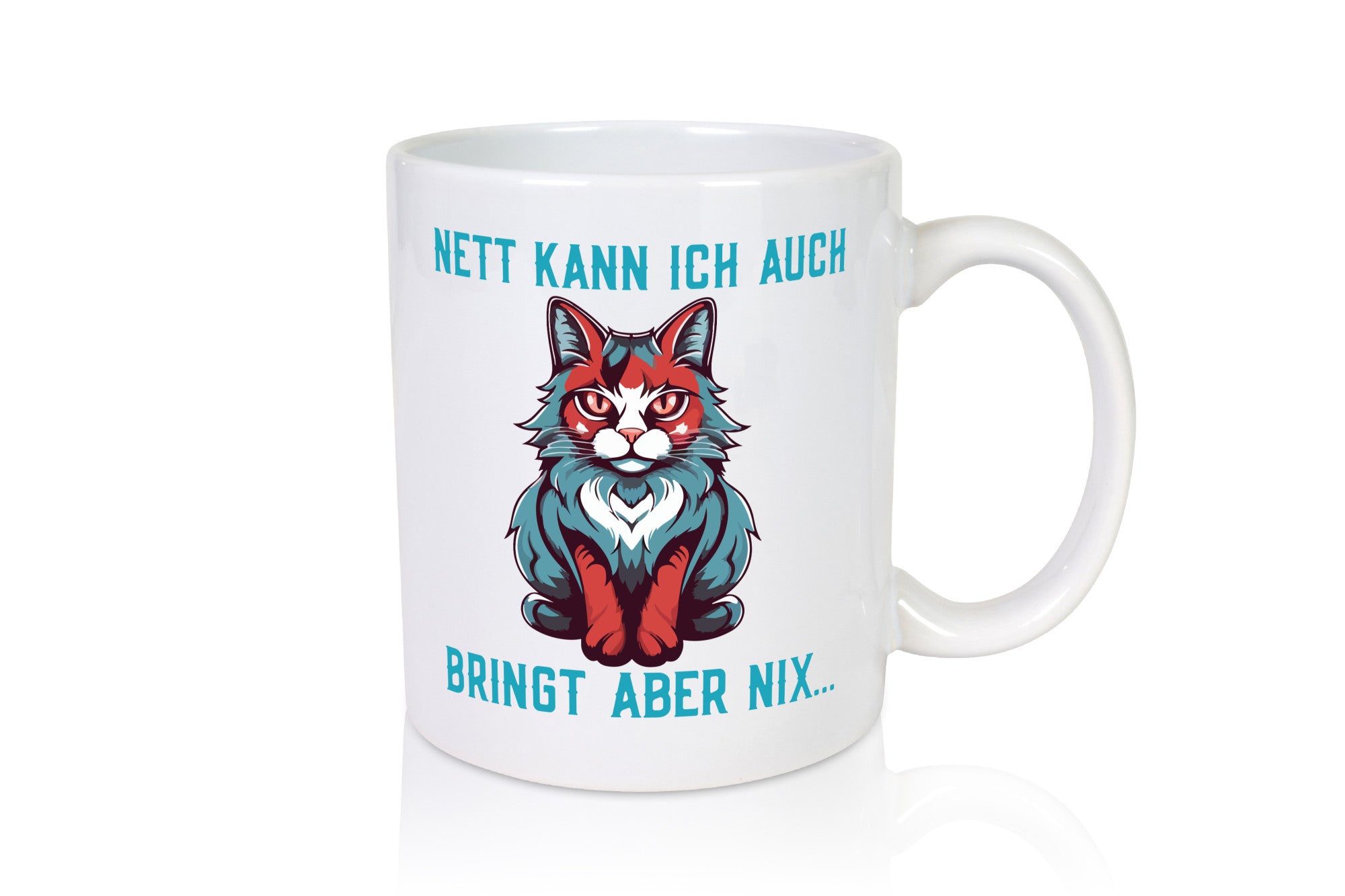 Nett kann ich auch | Katze im Kapuzenpulli Spruch Humor Tierliebhaber