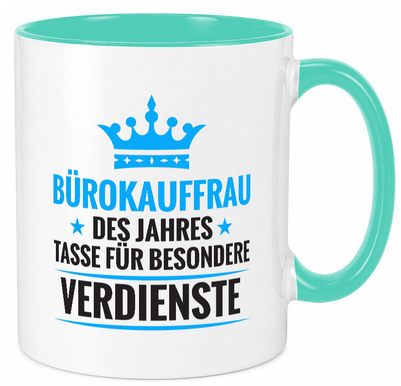 Besonderer Verdienst: Bürokauffrau | Kauffrau lustig Arbeit Kollegen Büro
