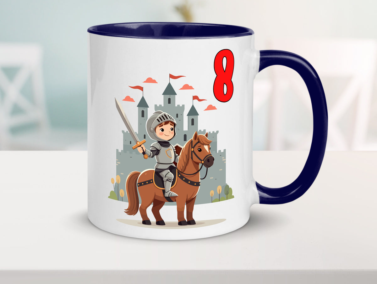 8. Geburtstag | 8 Jahre Ritter Junge Schloss Geschenk Geschenkidee lustiger Tasse