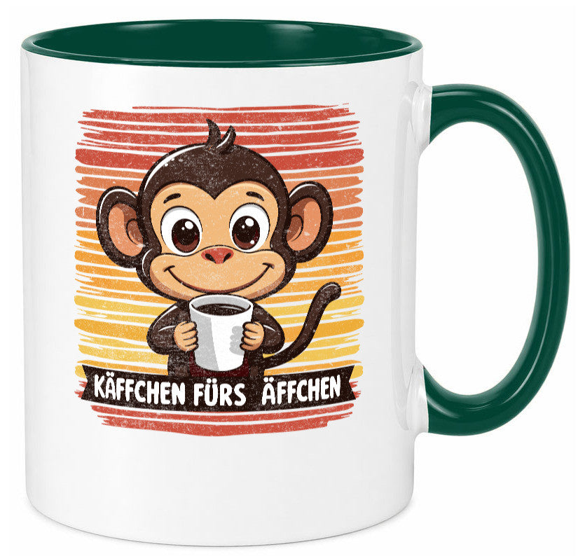 Käffchen fürs Äffchen | Kaffeetrinker Affe v2 lustiger Spruch Geschenk Humor Tasse