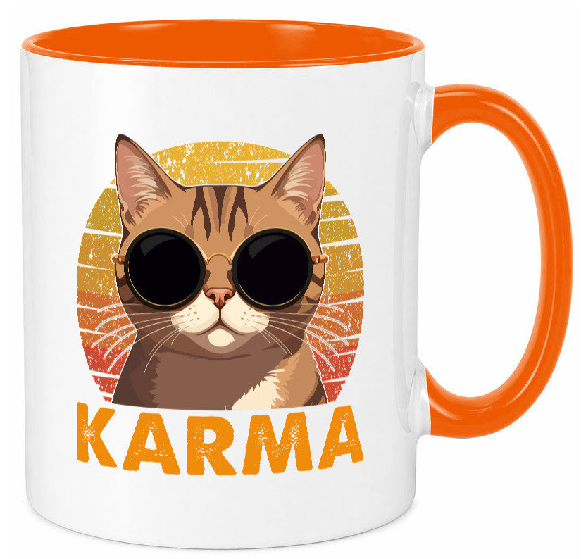 Vintage Katze | Karna Coole lustiger Spruch Geschenk Tierliebhaber Humor Tasse