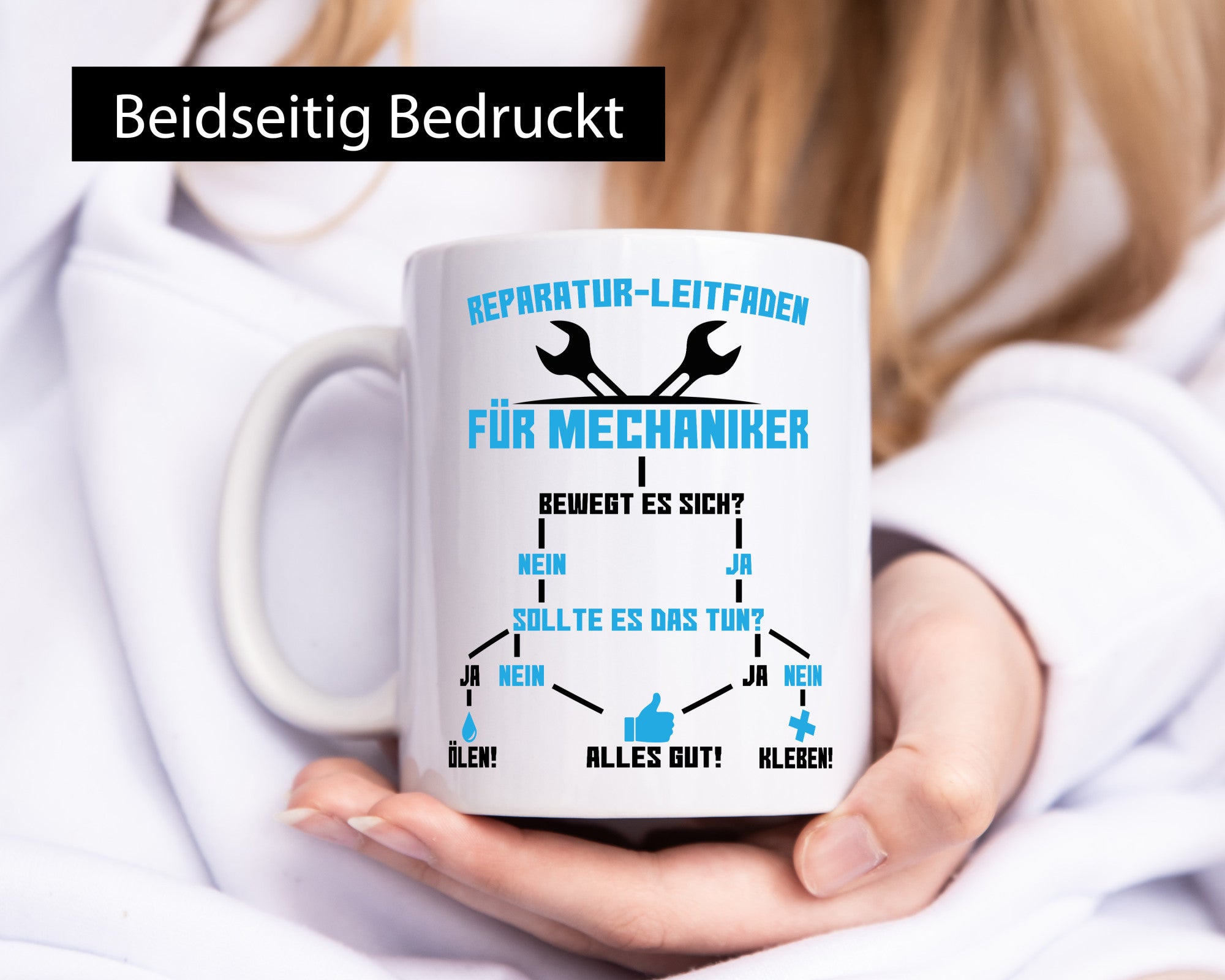 Mechaniker | Reparatur Autowerkstatt Ölen Kleben Geschenkidee Humor Tasse