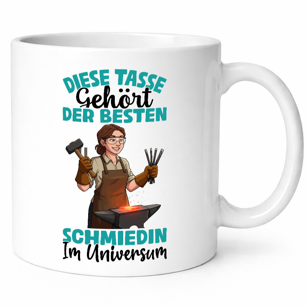 Im Universum: Schmiedin | Schmied Beruf Schmiederei lustig Arbeit Kollegen Büro