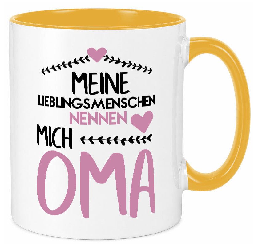 Oma Tasse | Lieblingsmenschen Großmutter Herzen lustiger Spruch Geschenk