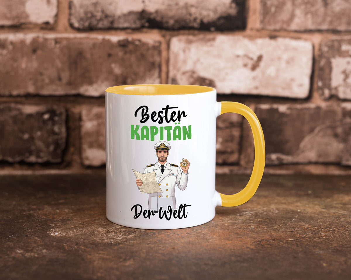 Bester Kapitän | Schiffskapitän Schiff v2 Geschenk Humor Geschenkidee lustiger Tasse