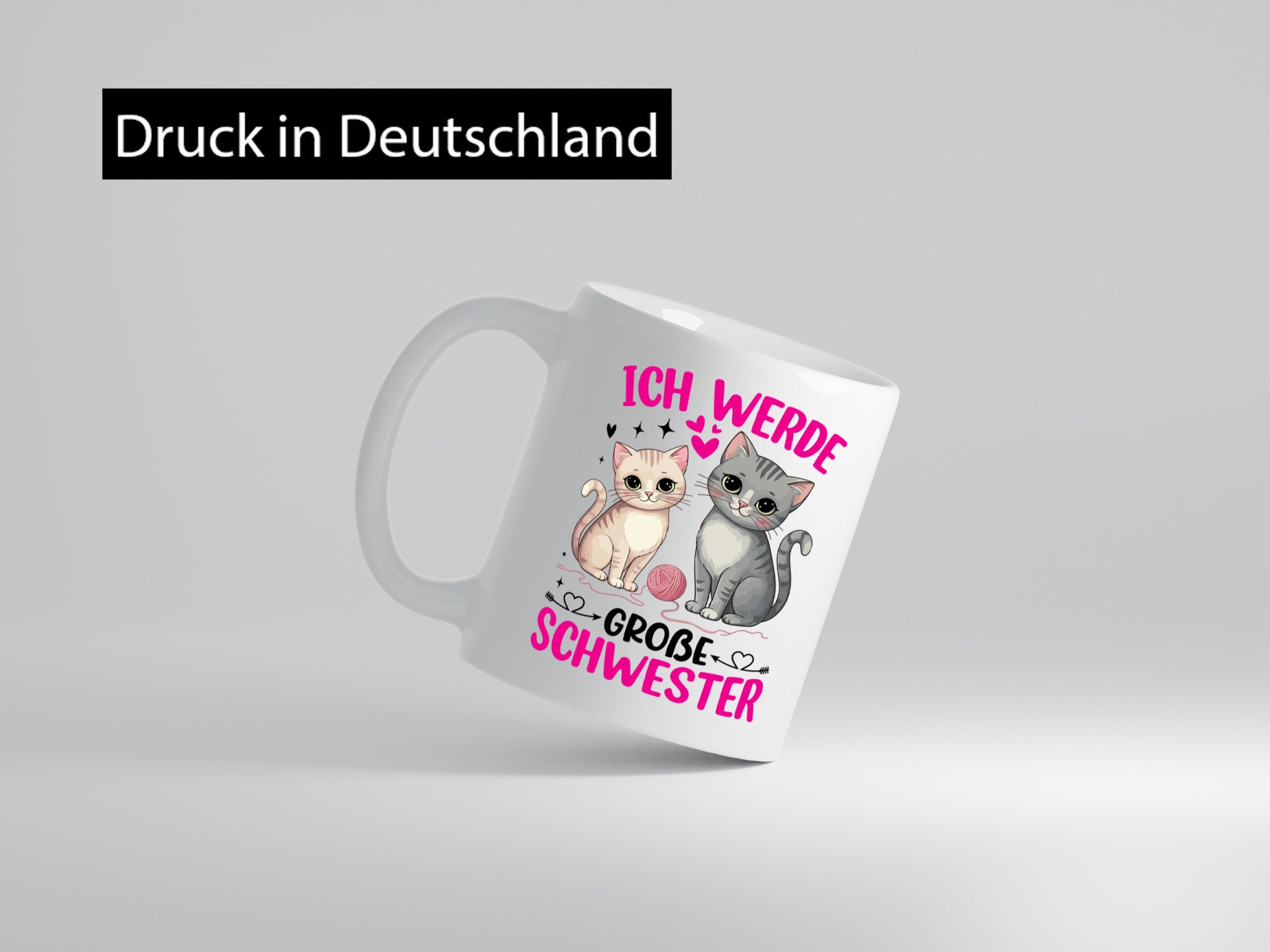 Ich werde Große Schwester | Katzen Geschwister lustiger Spruch Geschenk