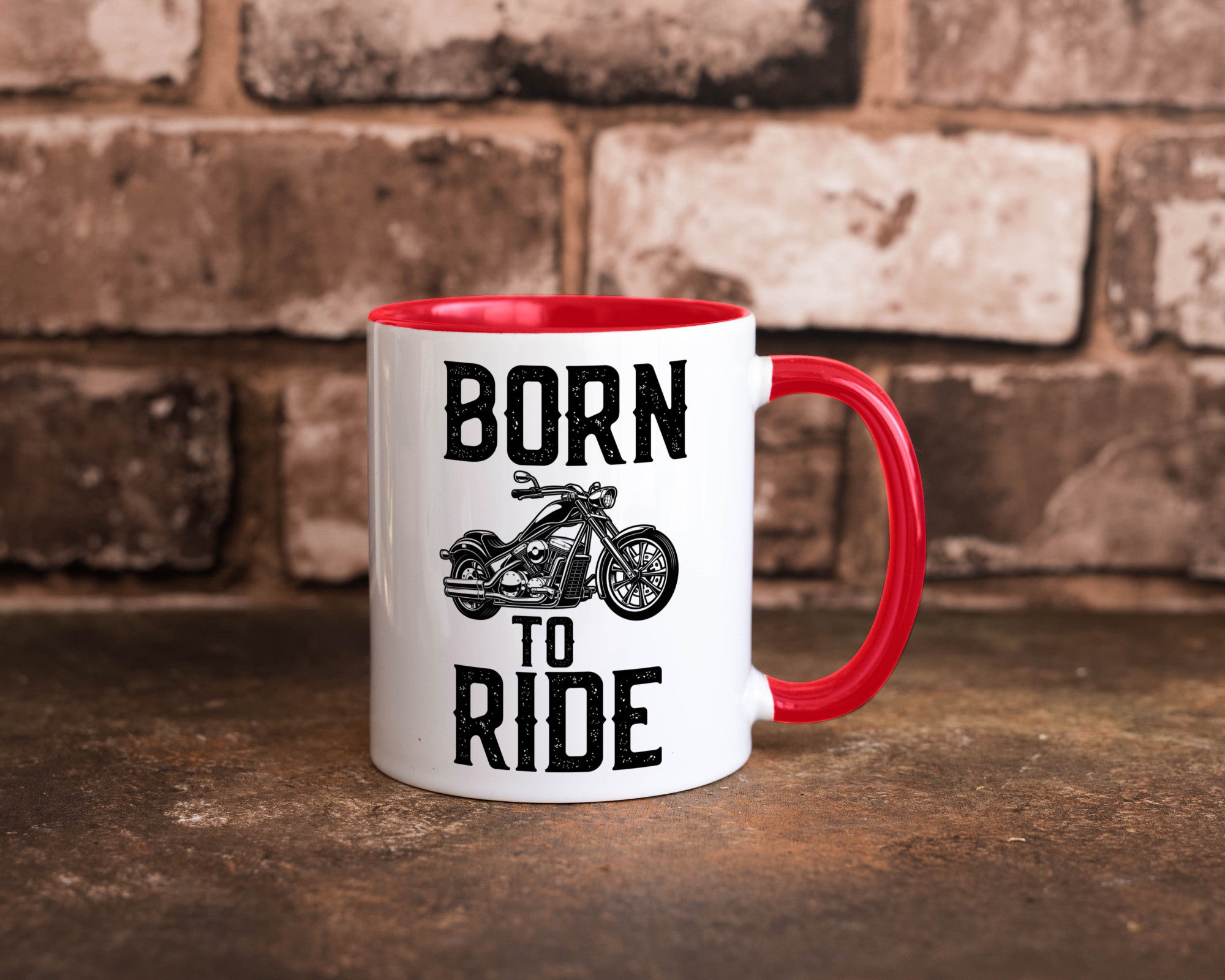 Born to ride | Biker Tasse Motorradfahrer Motorrad lustiger Spruch Geschenk