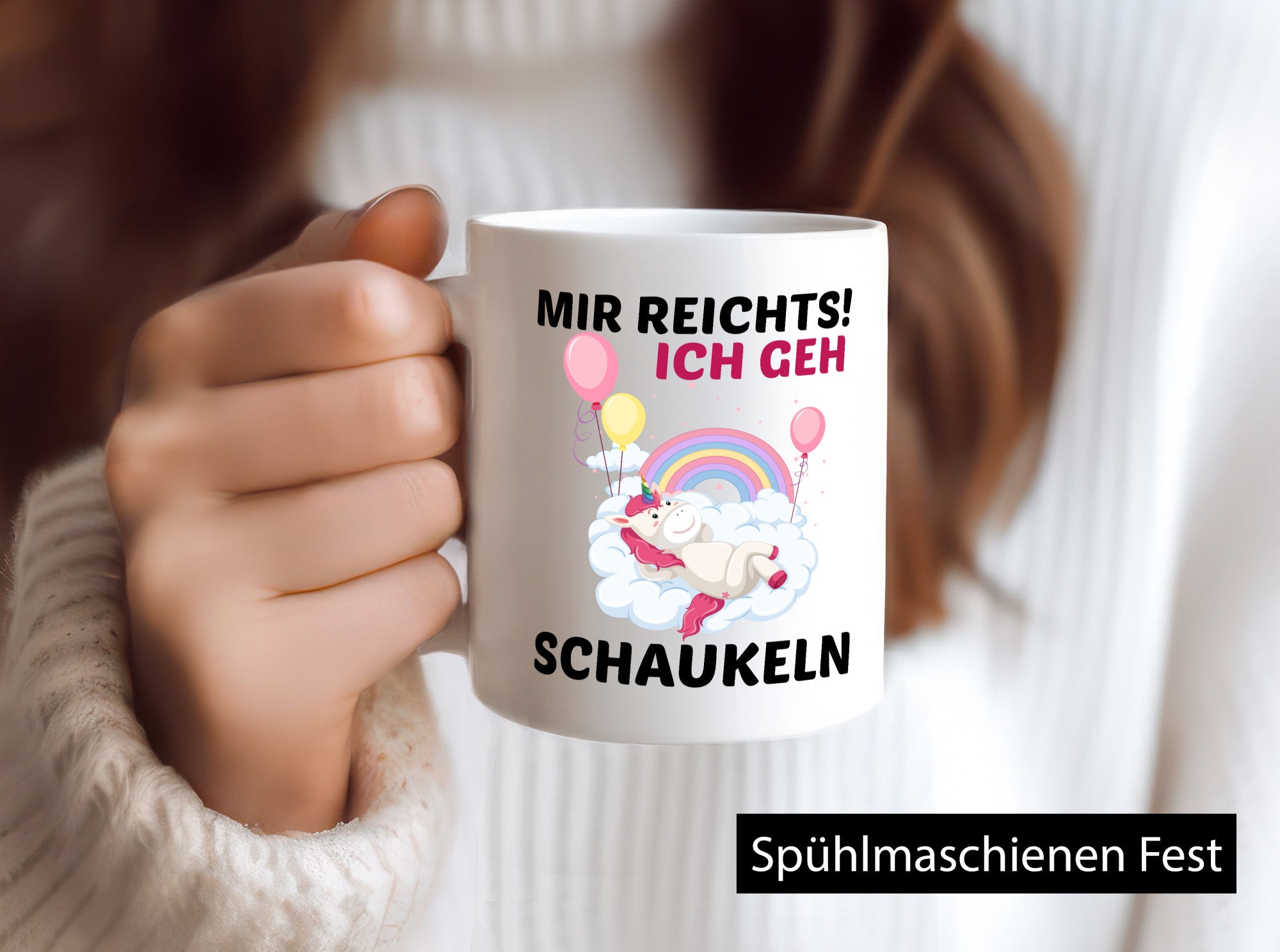 Mir Reichts ich geh Schaukeln | Einhorn v2 Humor Geschenkidee Tasse