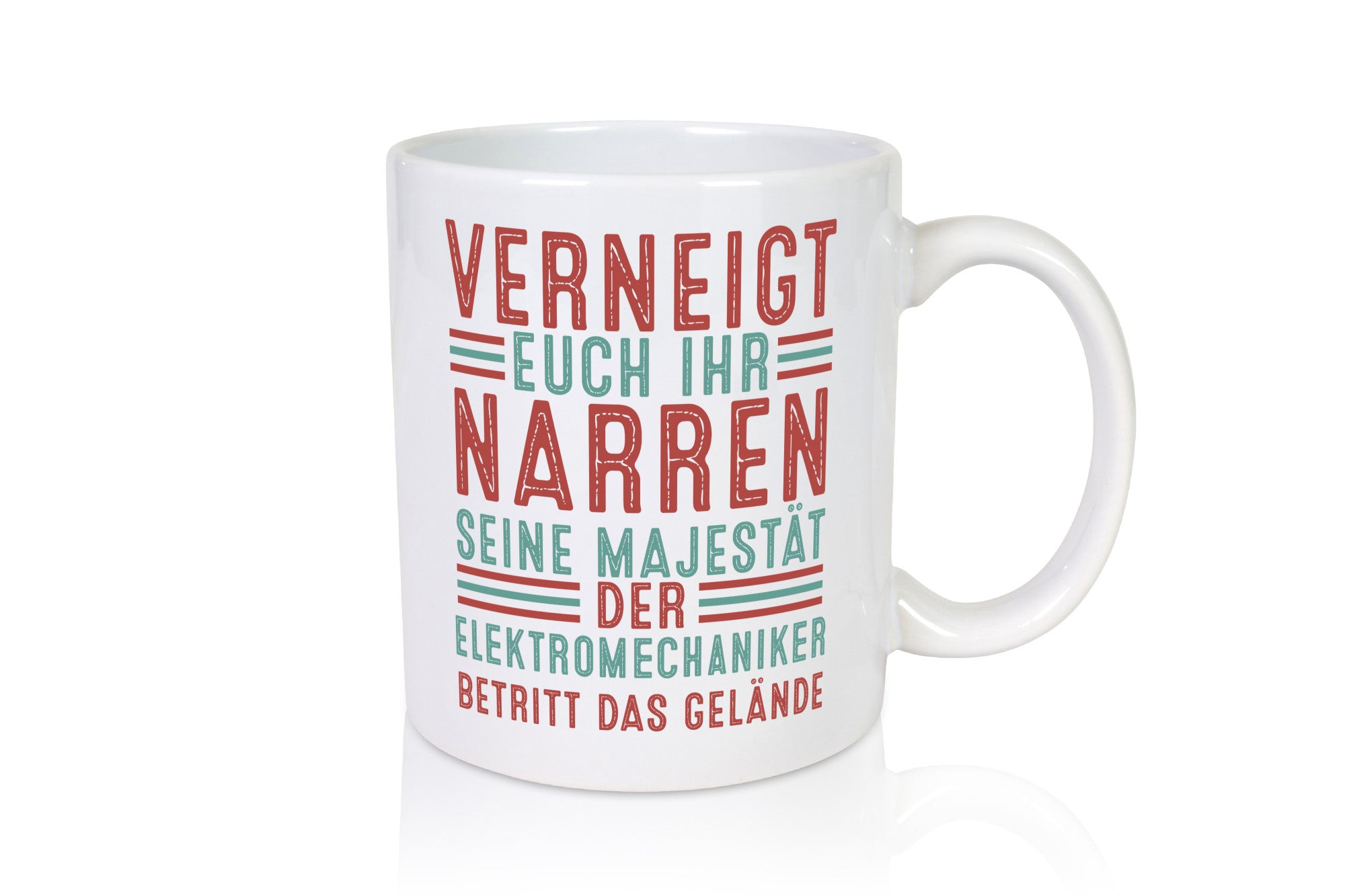 Verneigt euch: Elektromechaniker | Mechaniker v2 Geschenkidee Humor Tasse