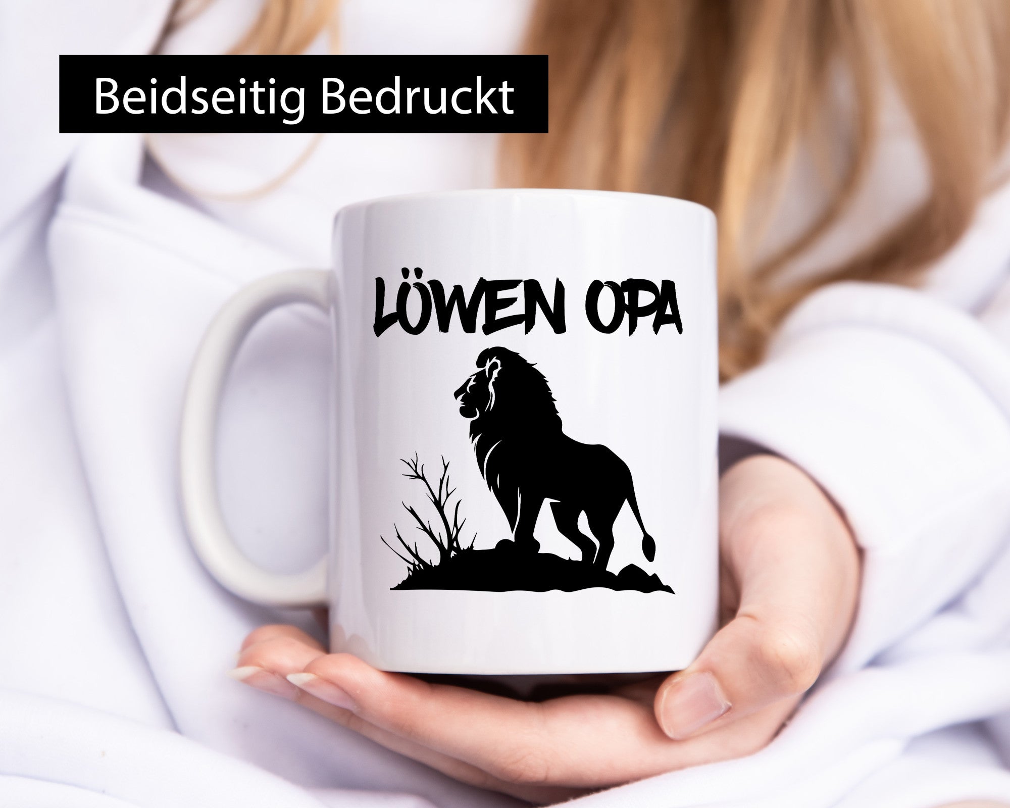 Löwen Opa | Löwe Wildtiere lustiger Spruch Geschenk Familie Geschenkidee Tasse