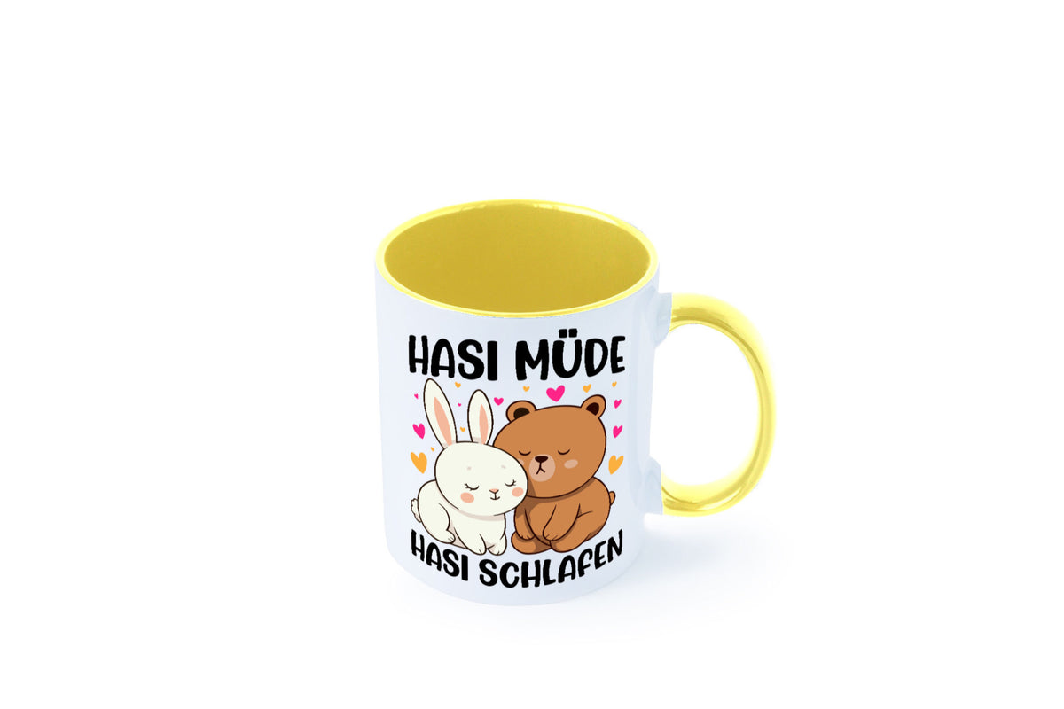 Hasi Müde | schlafen Kaninchen Häschen v2 lustiger Spruch Geschenk Humor Tasse