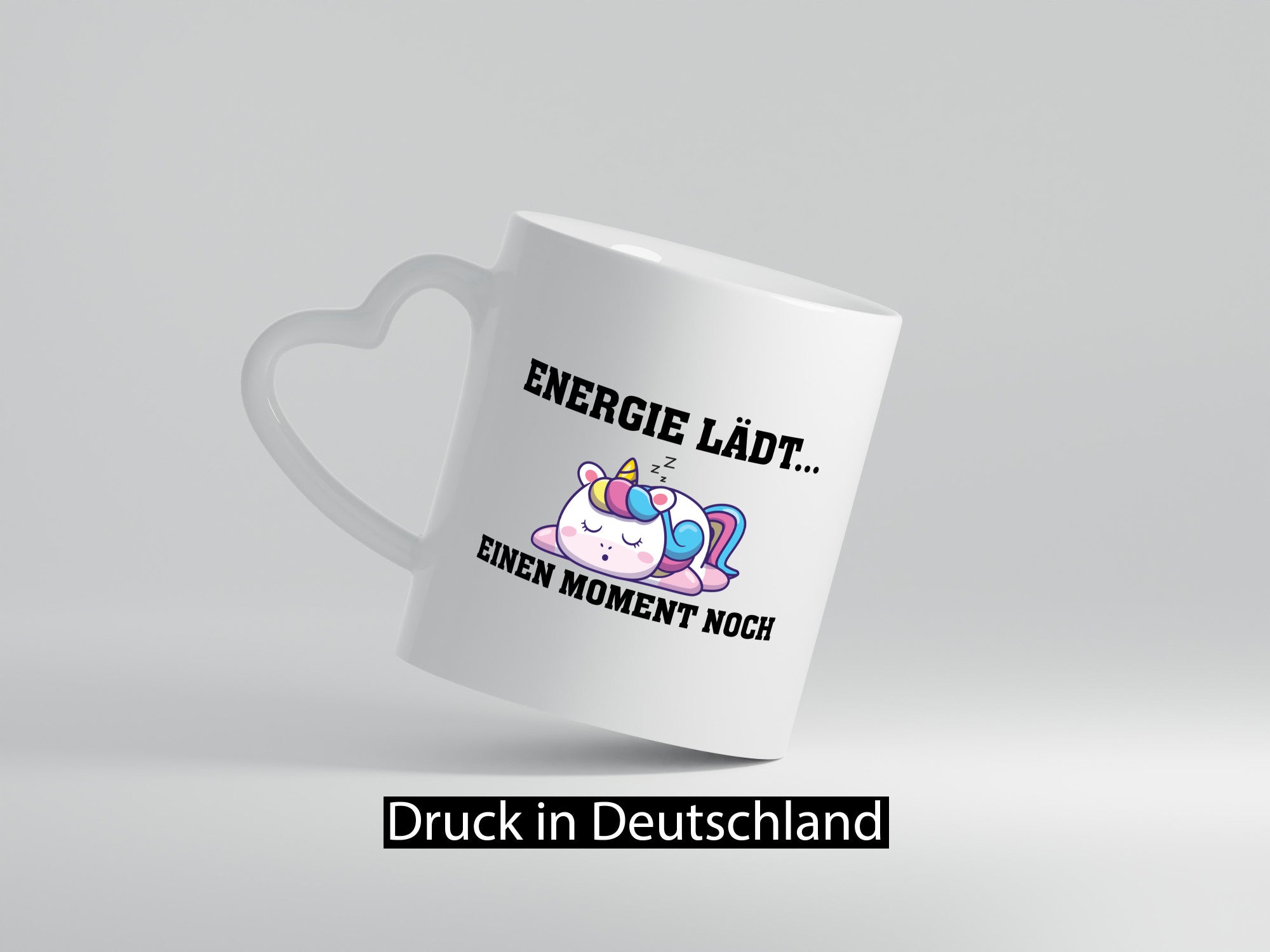 Energie lädt | Faules Einhorn Schlafen Humor Geschenkidee Tasse