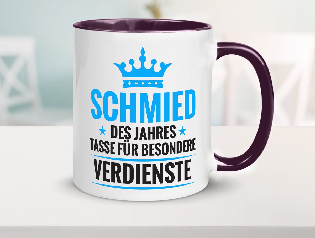 Besonderer Verdienst: Schmied | schmieden Humor Geschenkidee Tasse