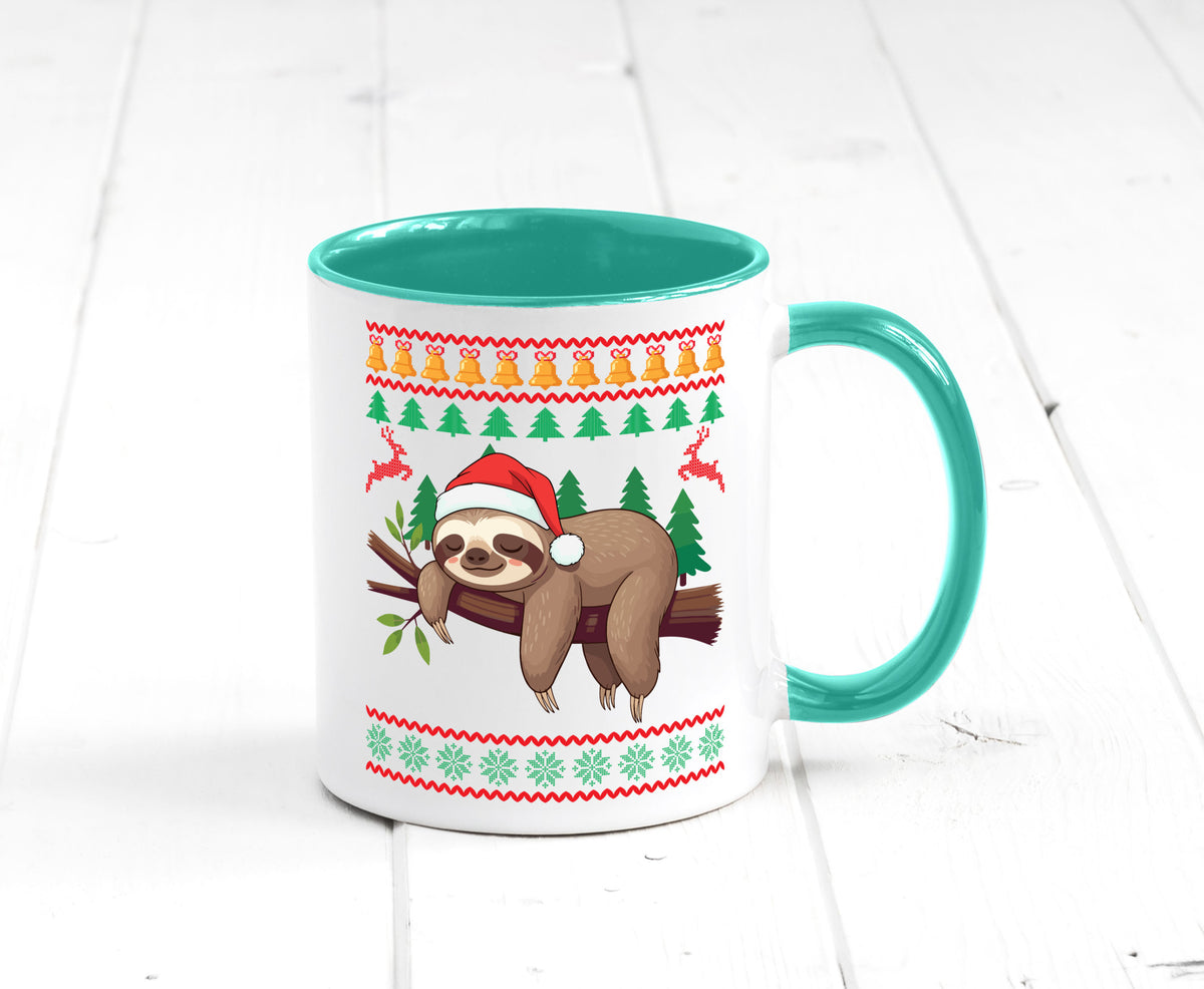 Ugly Christmas | Faultier Weihnachtsfaultier v2 lustig Tierliebhaber Humor Tasse