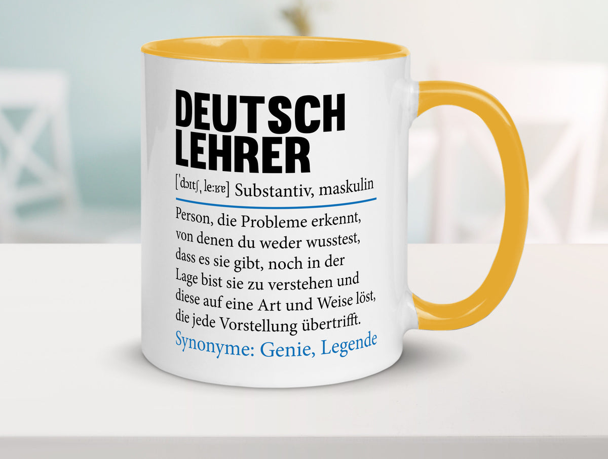 Deutschlehrer Spruch | Lehrer Schule Humor lustig Geschenkidee Geschenk Tasse