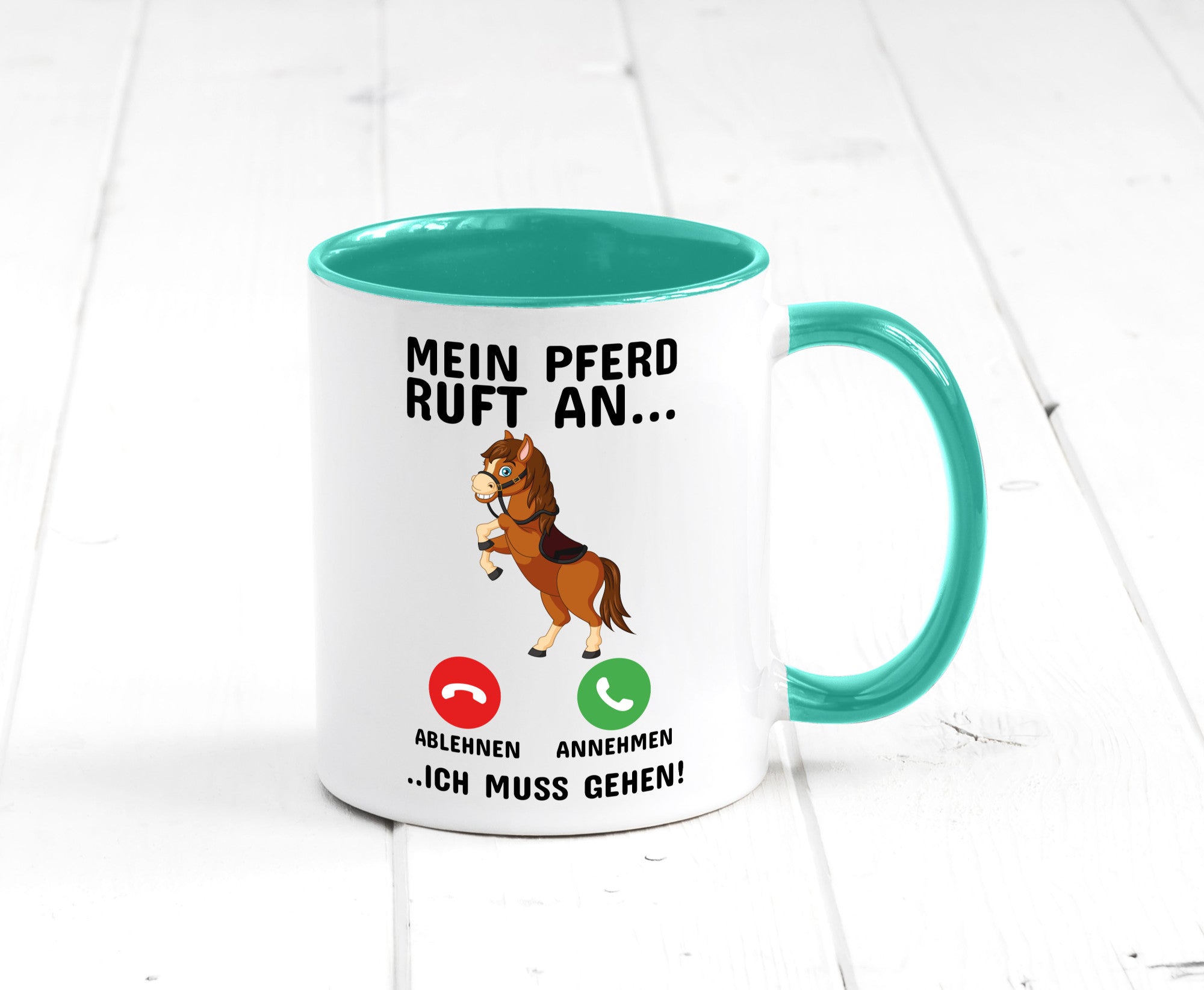 Mein Pferd ruft an Humor Geschenkidee Tasse