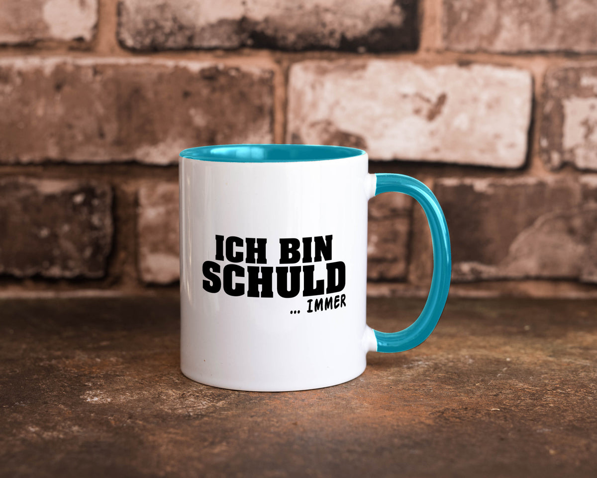 Ich bin Schuld | Schwarze Schaff lustig Humor Geschenkidee Geschenk Tasse