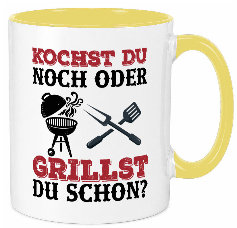 Grillst du schon? | Spruch Tasse Grillen Männer Geschenkidee Humor